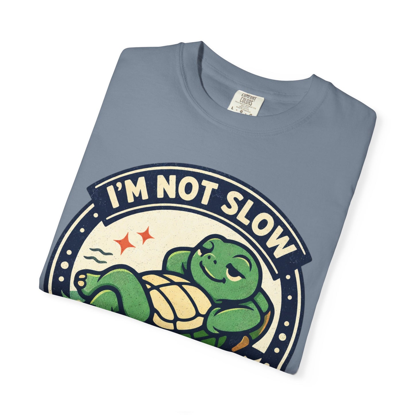 Turtle Time T‑Shirt — "I’m Not Slow, I’m Just On Turtle Time" Relaxed Graphic Tee