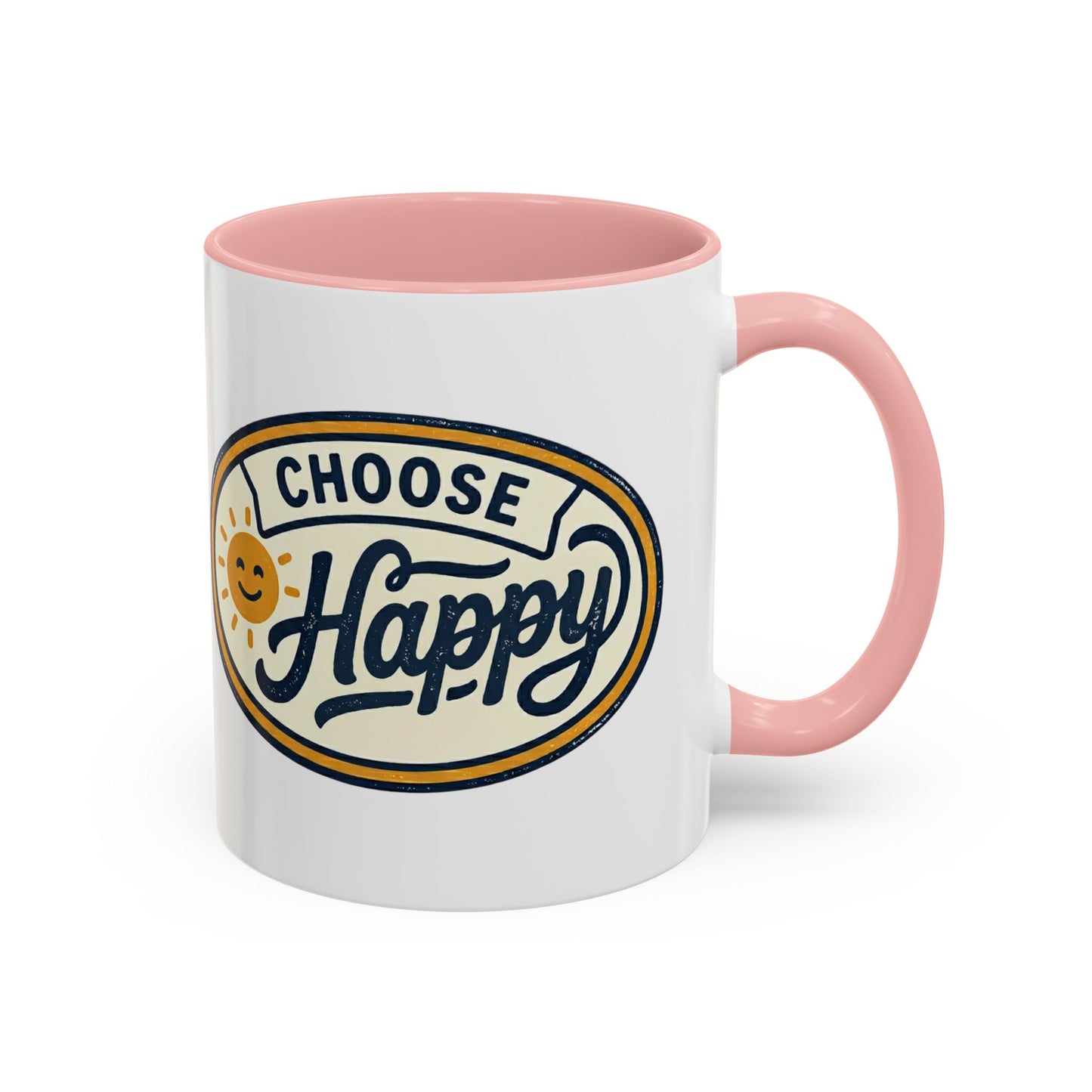Choose Happy Coffee Mug — Inspirational Ceramic Accent Mug (11/15oz)