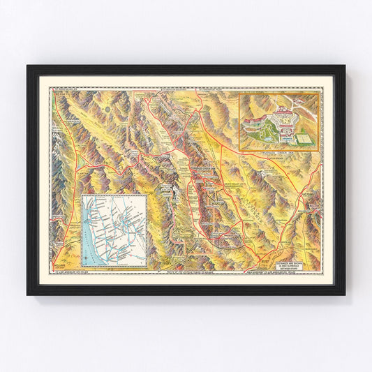 Vintage Map of Death Valley 1934