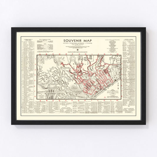 Vintage Map of Beverly Hills, California 1938