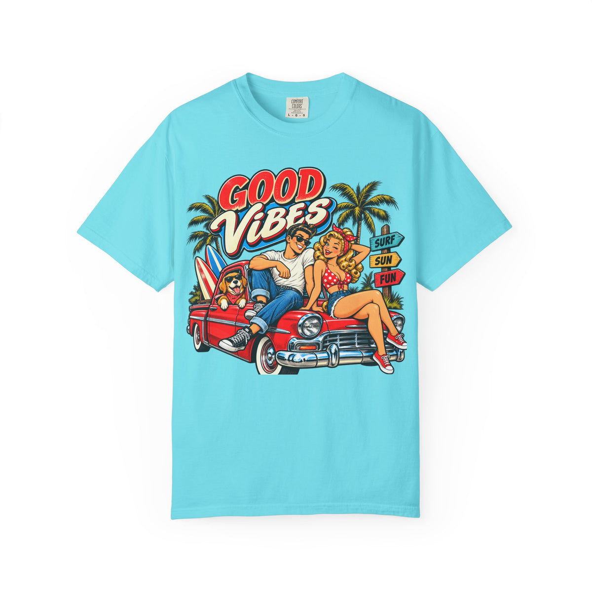 Good Vibes Retro Beach T-Shirt