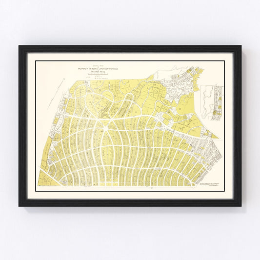 Vintage Map of Beverly Hills, California 1940