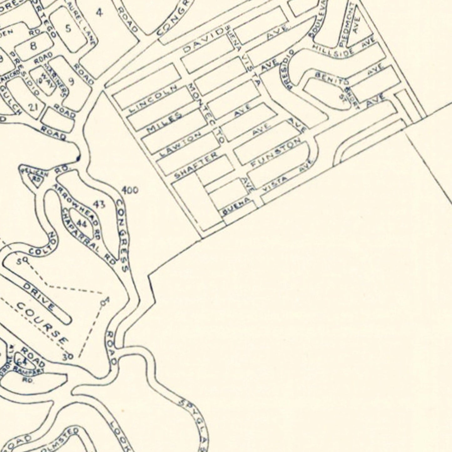 Vintage Map of Monterey, California 1920
