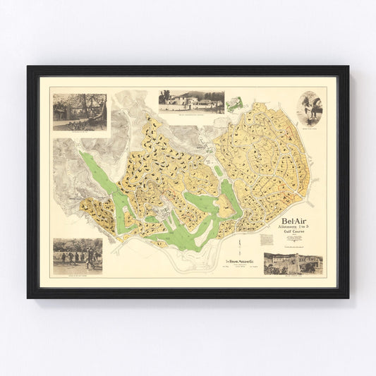 Vintage Map of Bel-Air, 1923