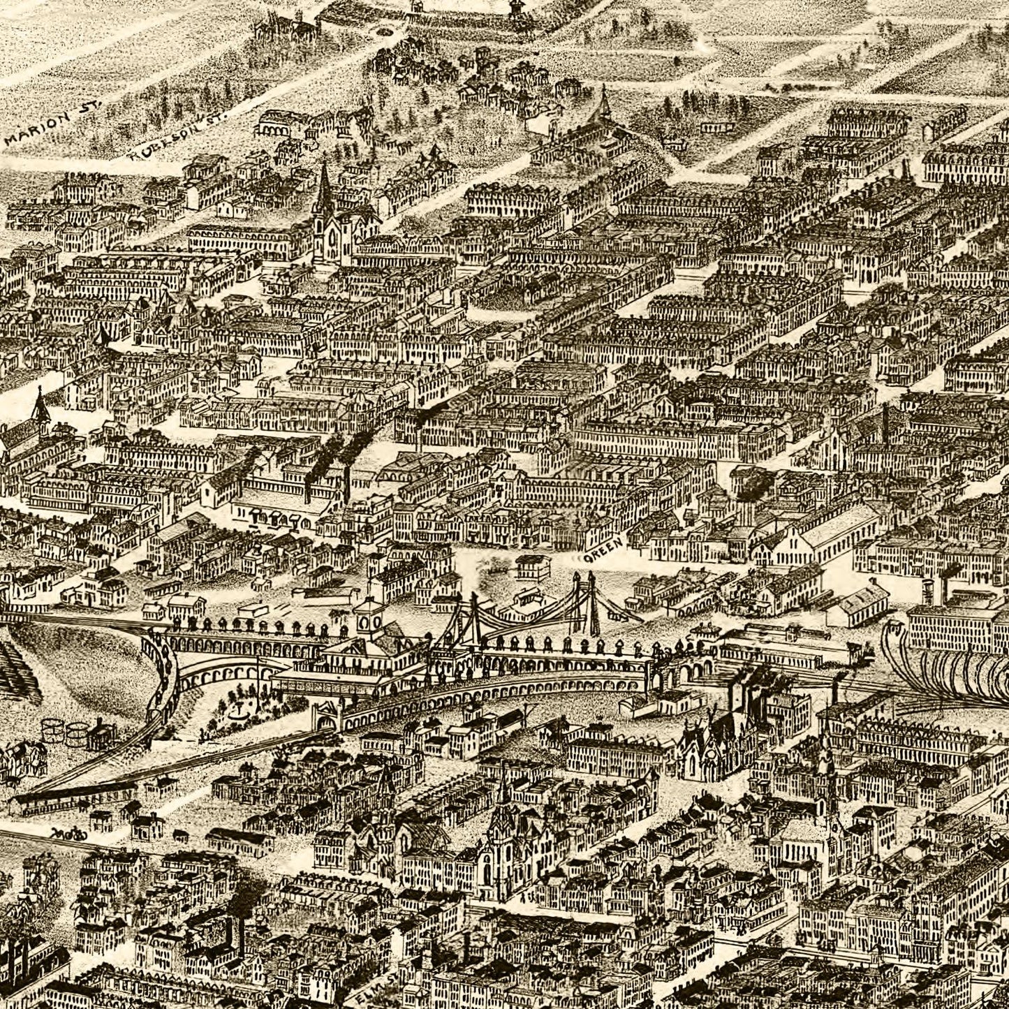 Vintage Map of Reading, Pennsylvania 1898