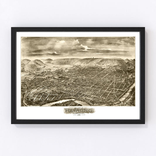 Vintage Map of Reading, Pennsylvania 1898