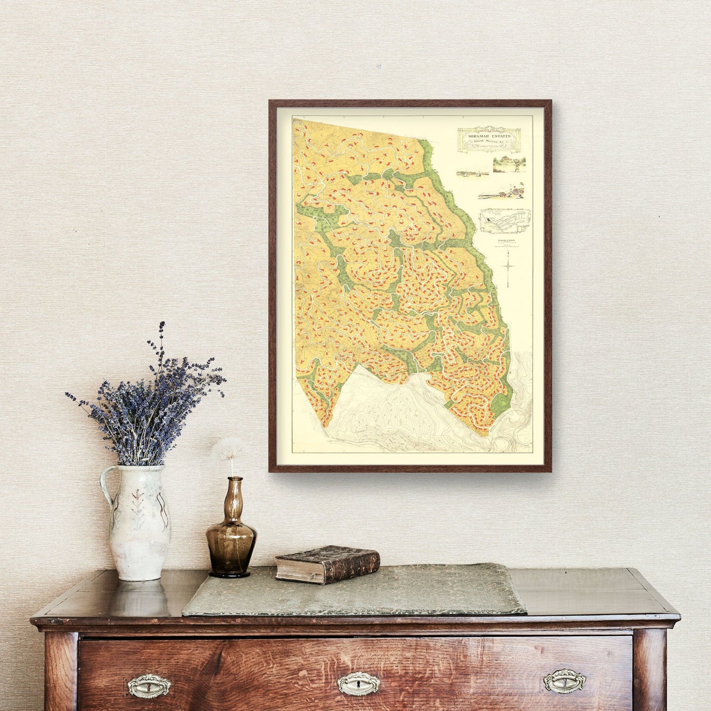 Vintage Map of Pacific Palisades, California 1926