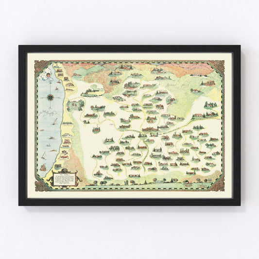 Vintage Map of Beverly Hills, California 1930