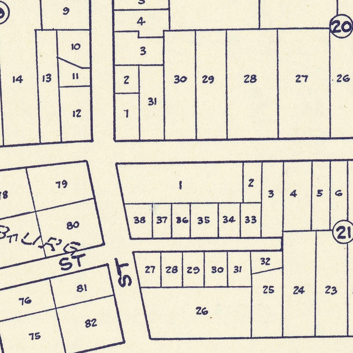 Vintage Map of Healdsburg, California 1920