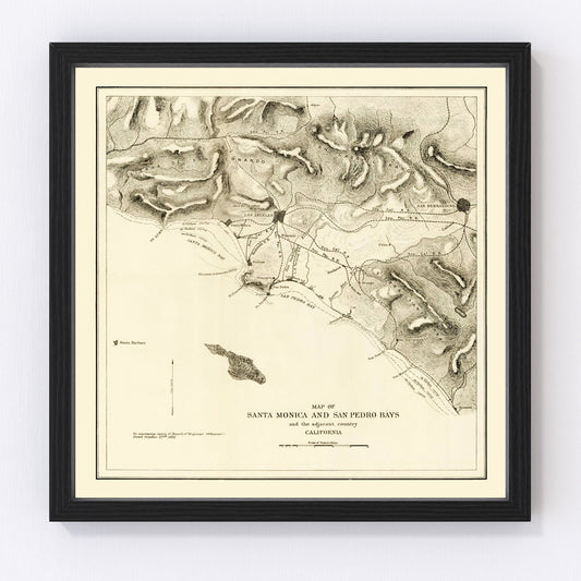 Vintage Map of Santa Monica, California 1892
