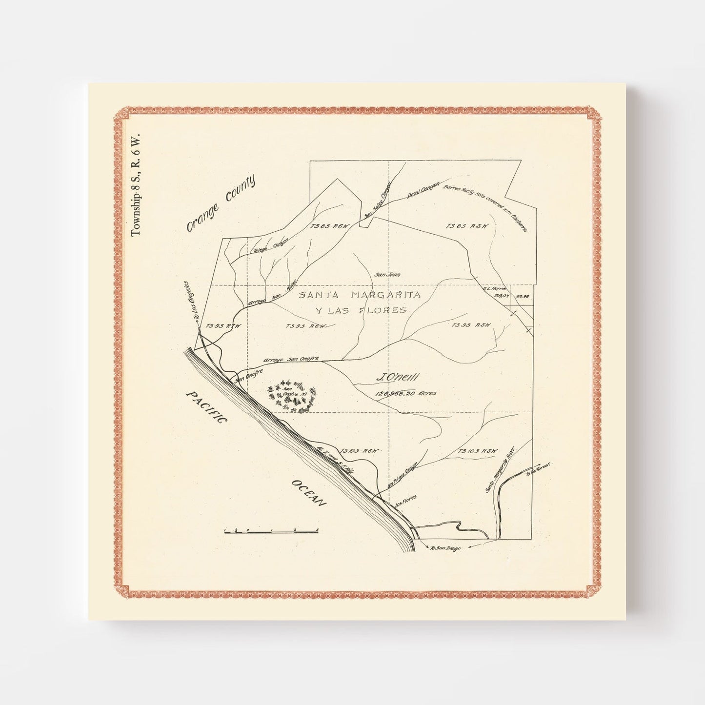 Vintage Map of Camp Pendleton, 1912