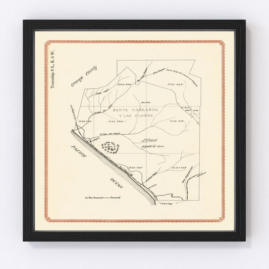 Vintage Map of Camp Pendleton, 1912