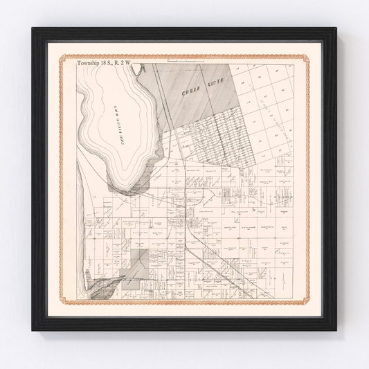Vintage Map of Chula Vista, California 1912