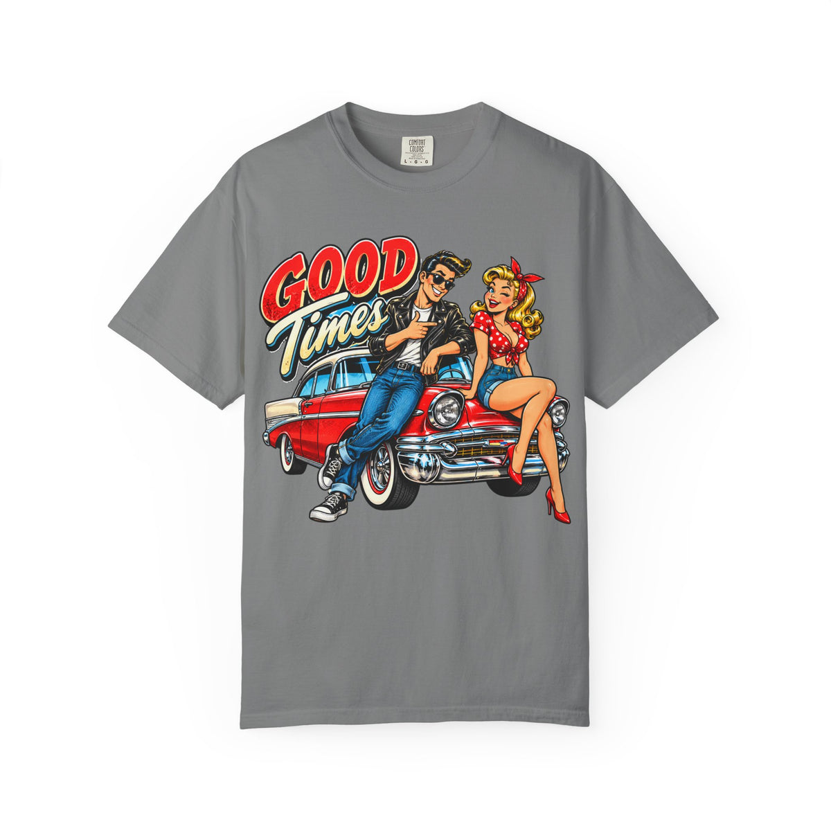Good Times Retro Car Tee — Vintage 1950s Rockabilly Graphic T‑Shirt