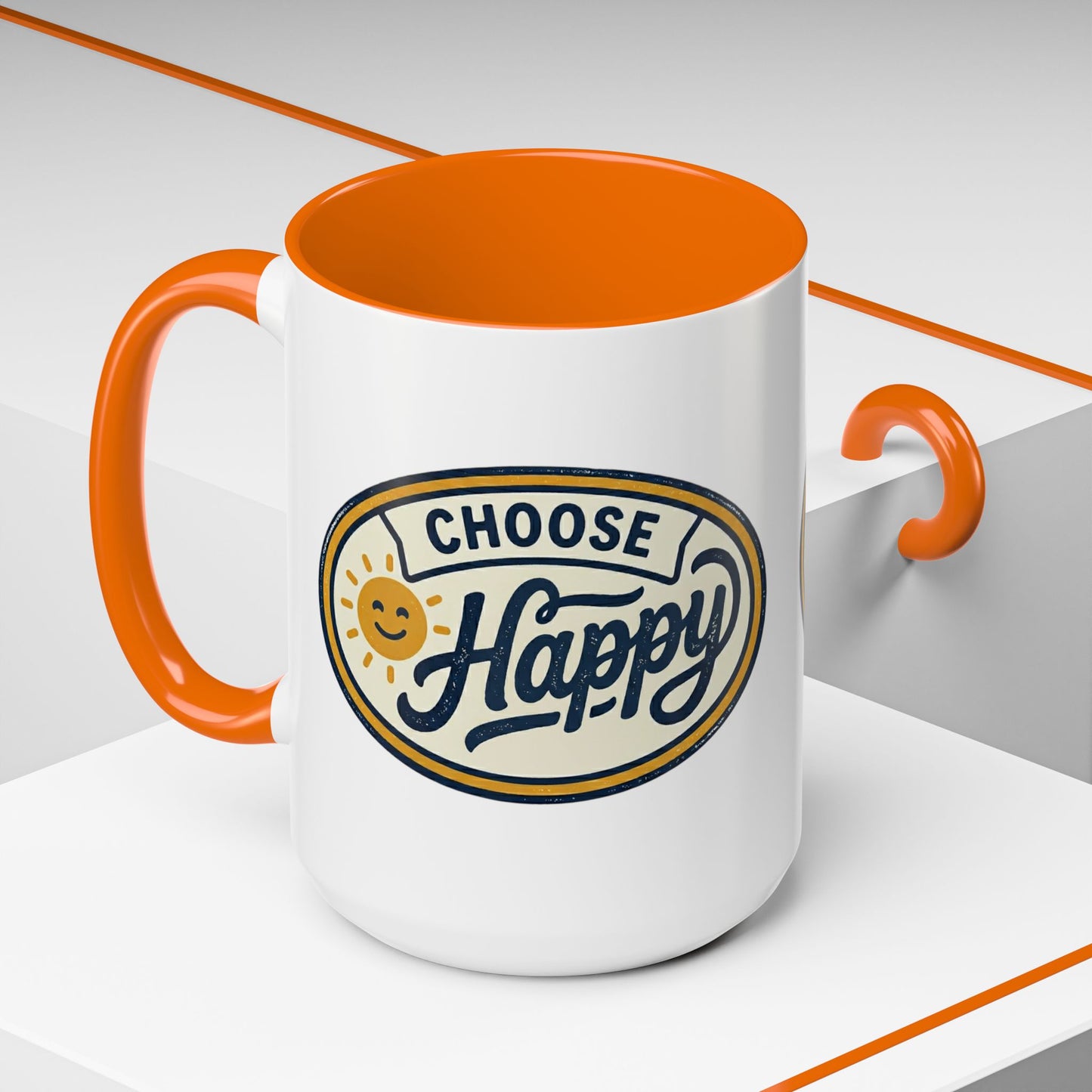 Choose Happy Coffee Mug — Inspirational Ceramic Accent Mug (11/15oz)
