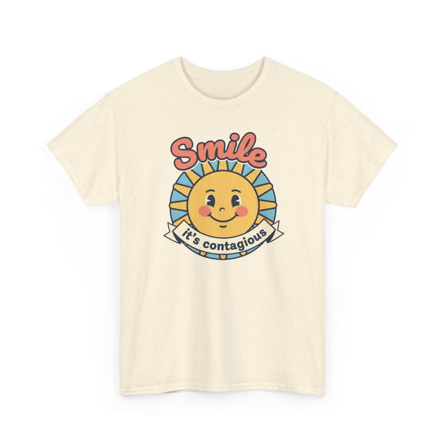 Smiling Sun "Smile It's Contagious" Tee | Cute Retro Sunshine Tee