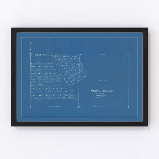 Vintage Map of Wilmot, South Dakota 1881