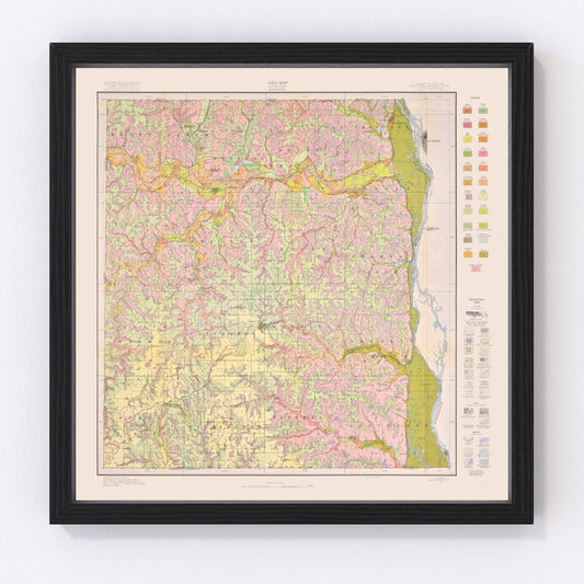 Vintage Map of Houston County, Minnesota 1929