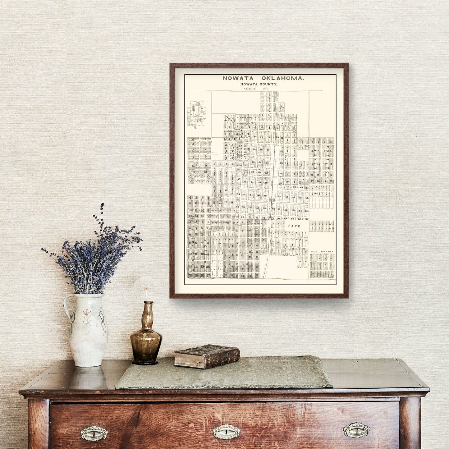 Vintage Map of Nowata County, Oklahoma 1921