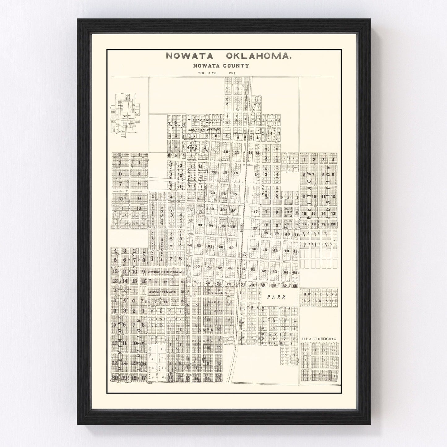 Vintage Map of Nowata County, Oklahoma 1921