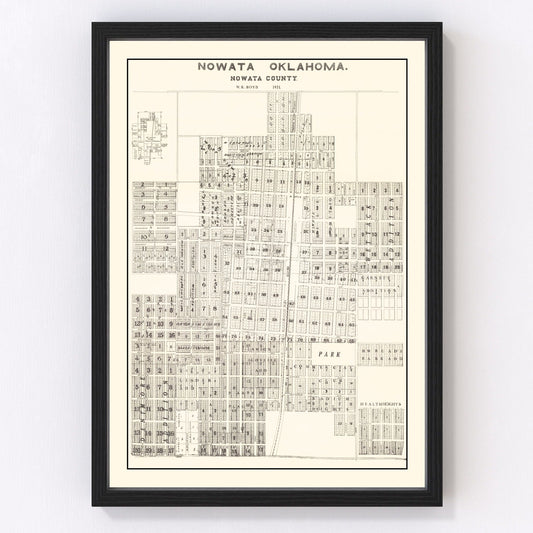 Vintage Map of Nowata County, Oklahoma 1921