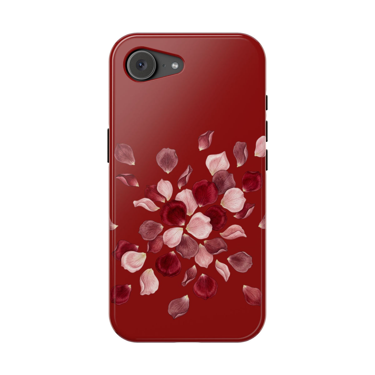 Phone Case — Red Floral Petal Magnetic Impact-Resistant Cover