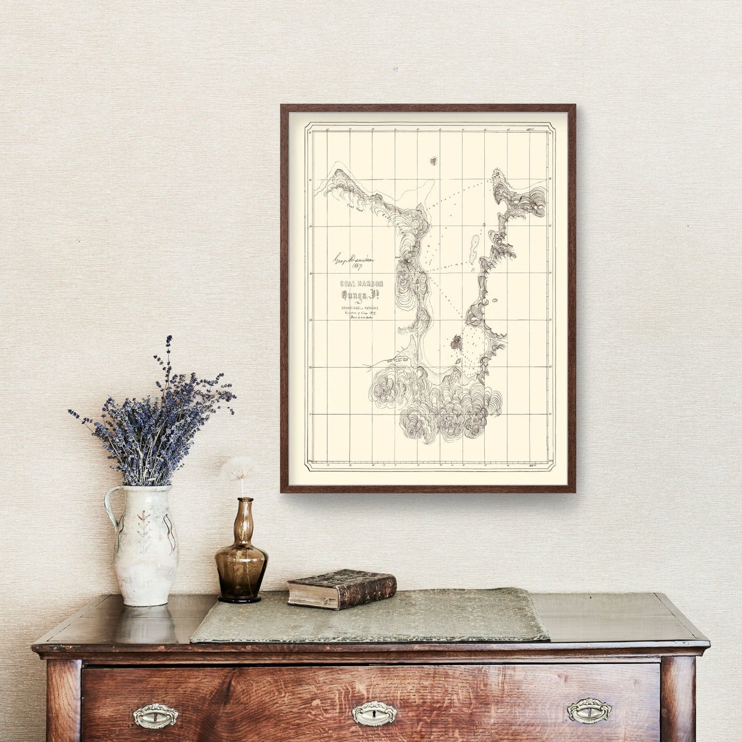 Vintage Coal Harbor Map 1867
