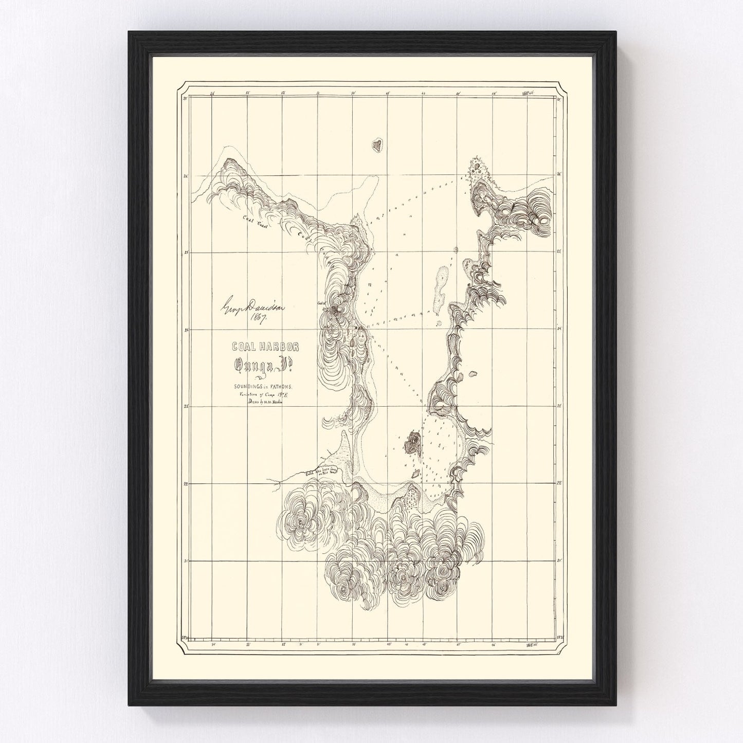 Vintage Coal Harbor Map 1867