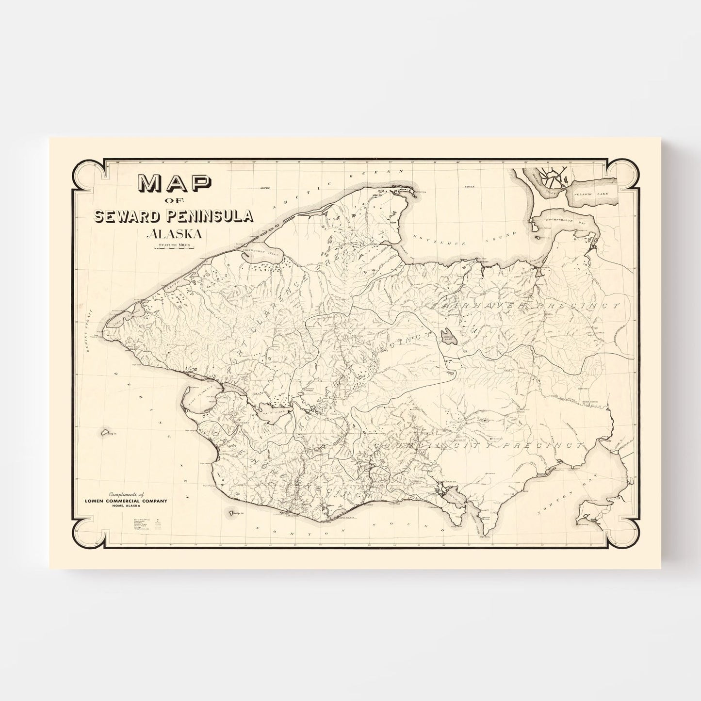 Vintage Seward Peninsula Map 1900