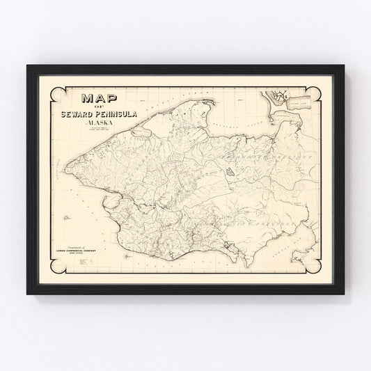 Vintage Seward Peninsula Map 1900
