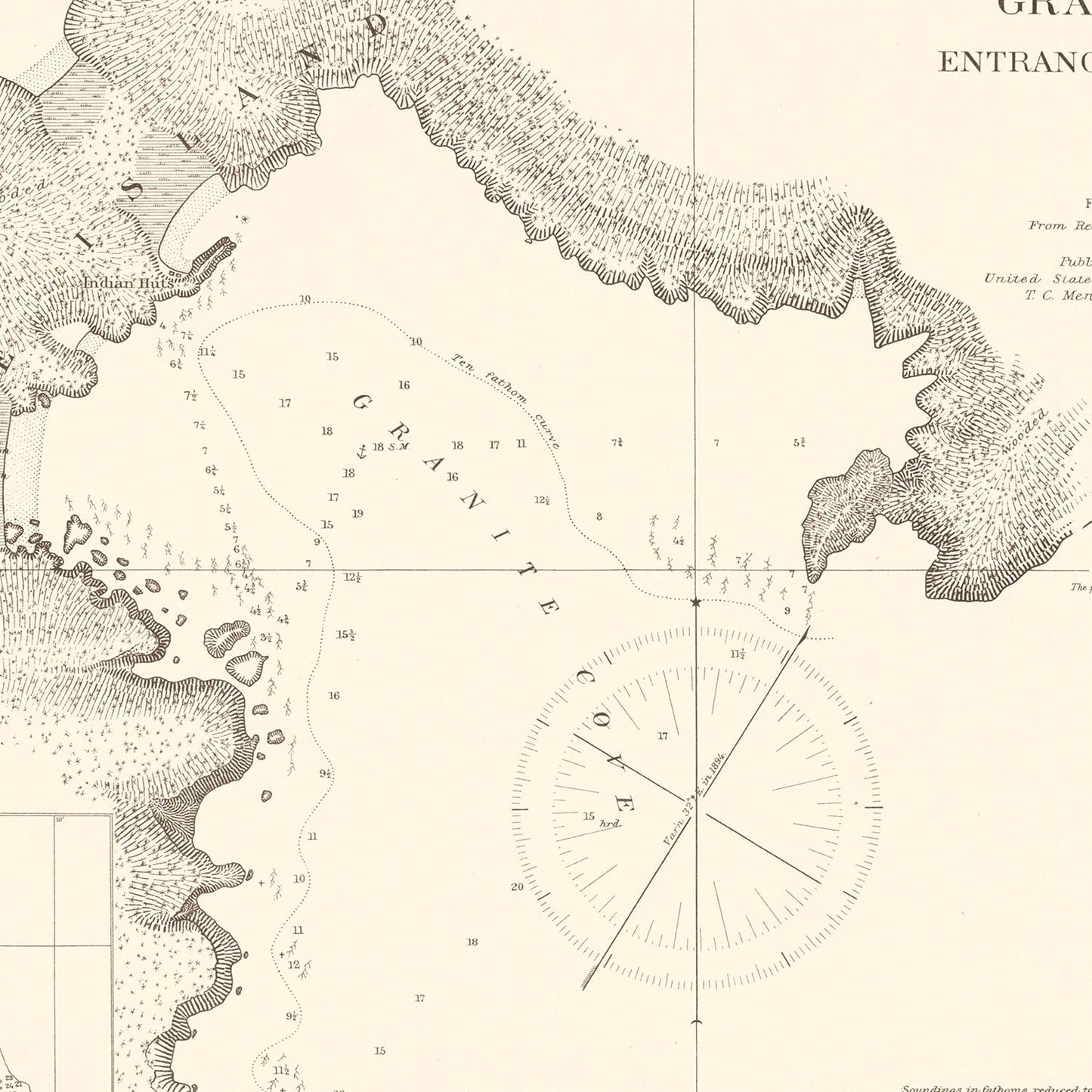 Vintage Granit Cove, Port Althorp, AK Map 1894