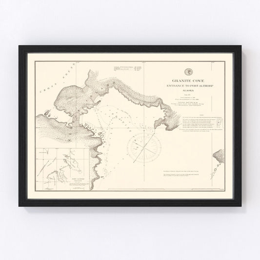 Vintage Granit Cove, Port Althorp, AK Map 1894
