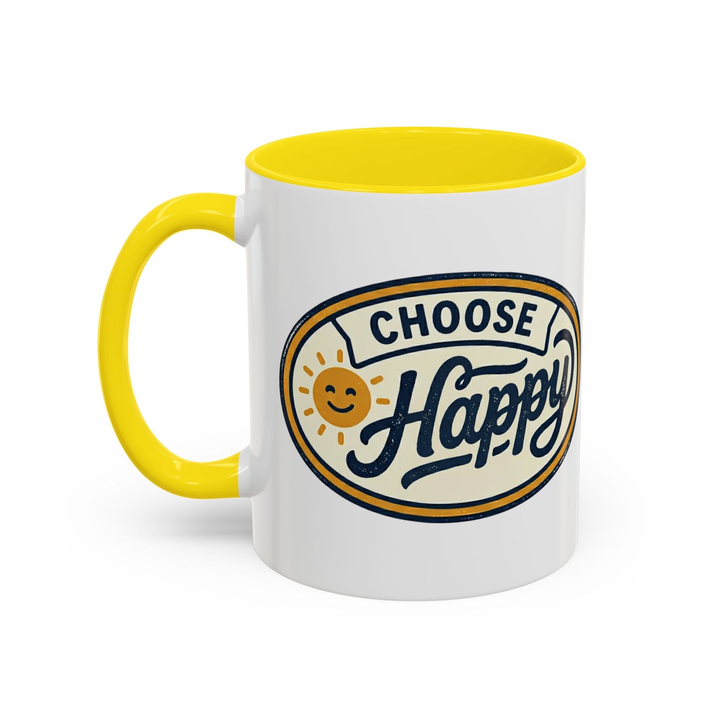 Choose Happy Coffee Mug — Inspirational Ceramic Accent Mug (11/15oz)