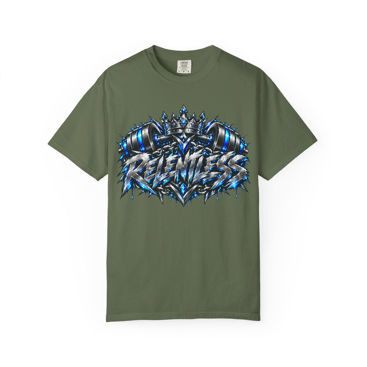T-Shirt — Metallic Crown Graffiti Heart Graphic Tee