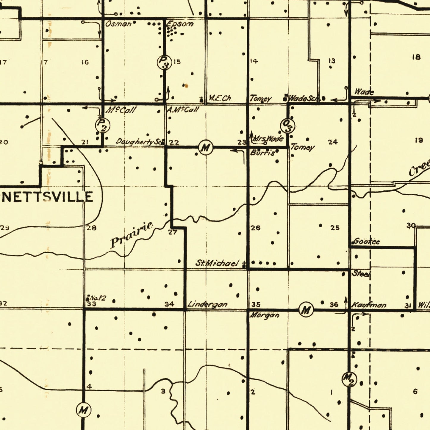 Vintage Map of Daviess County, Indiana 1910