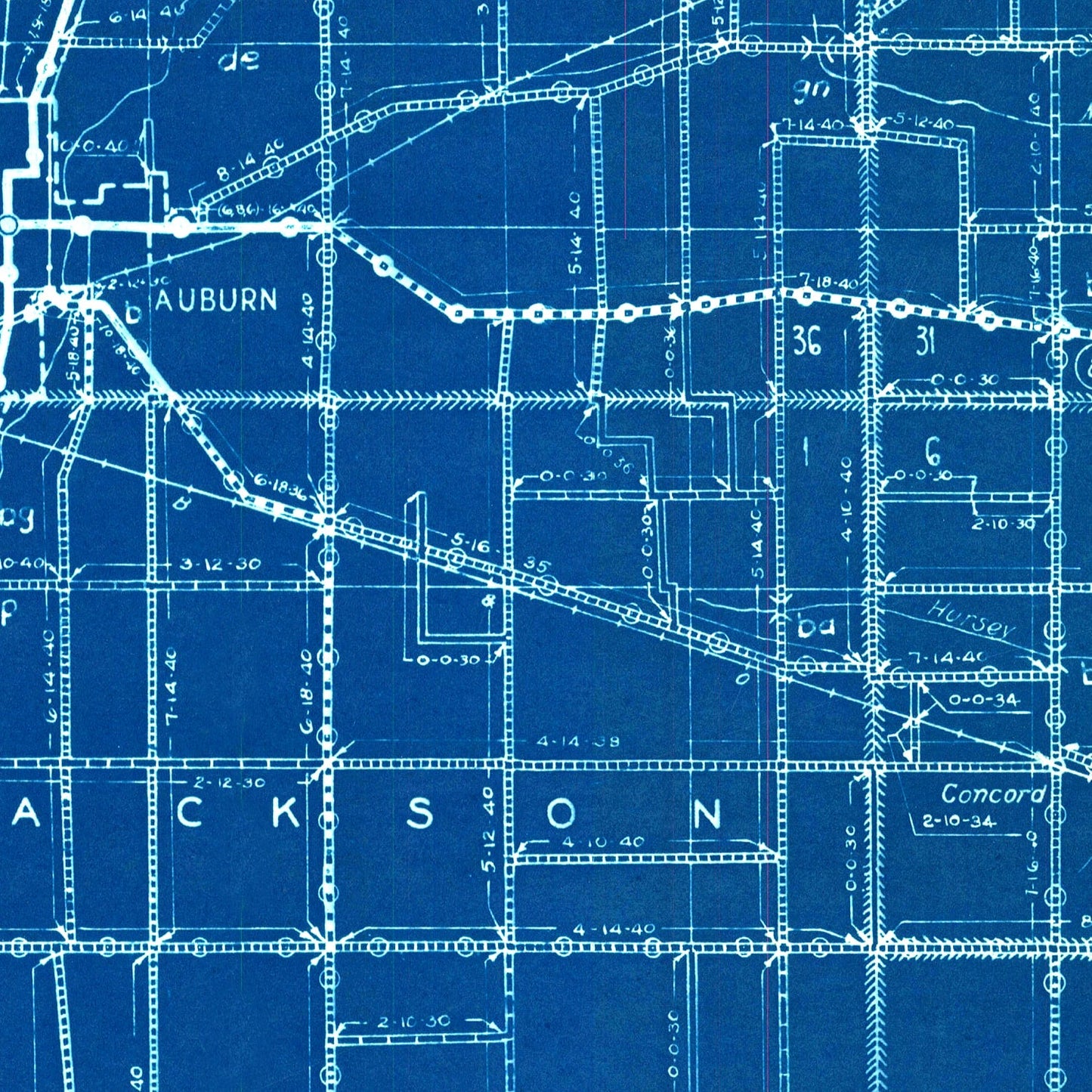 Vintage Map of DeKalb County, Indiana 1936