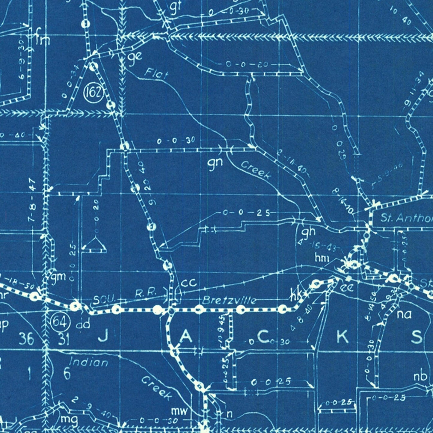Vintage Map of Dubois County, Indiana 1936