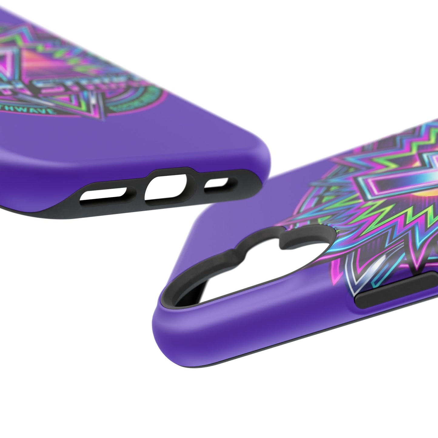 Neon Strike Phone Case — Retro 80s Lightning Magnetic Impact-Resistant Cover