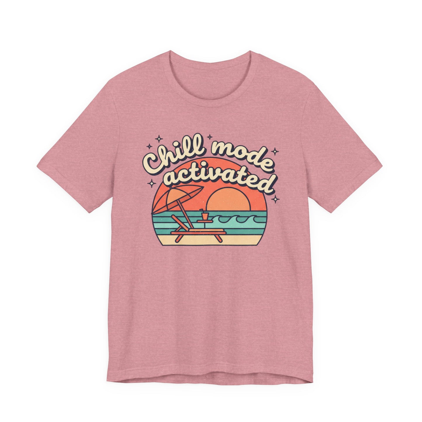 Chill Mode Activated tee | Beach sunset lounge