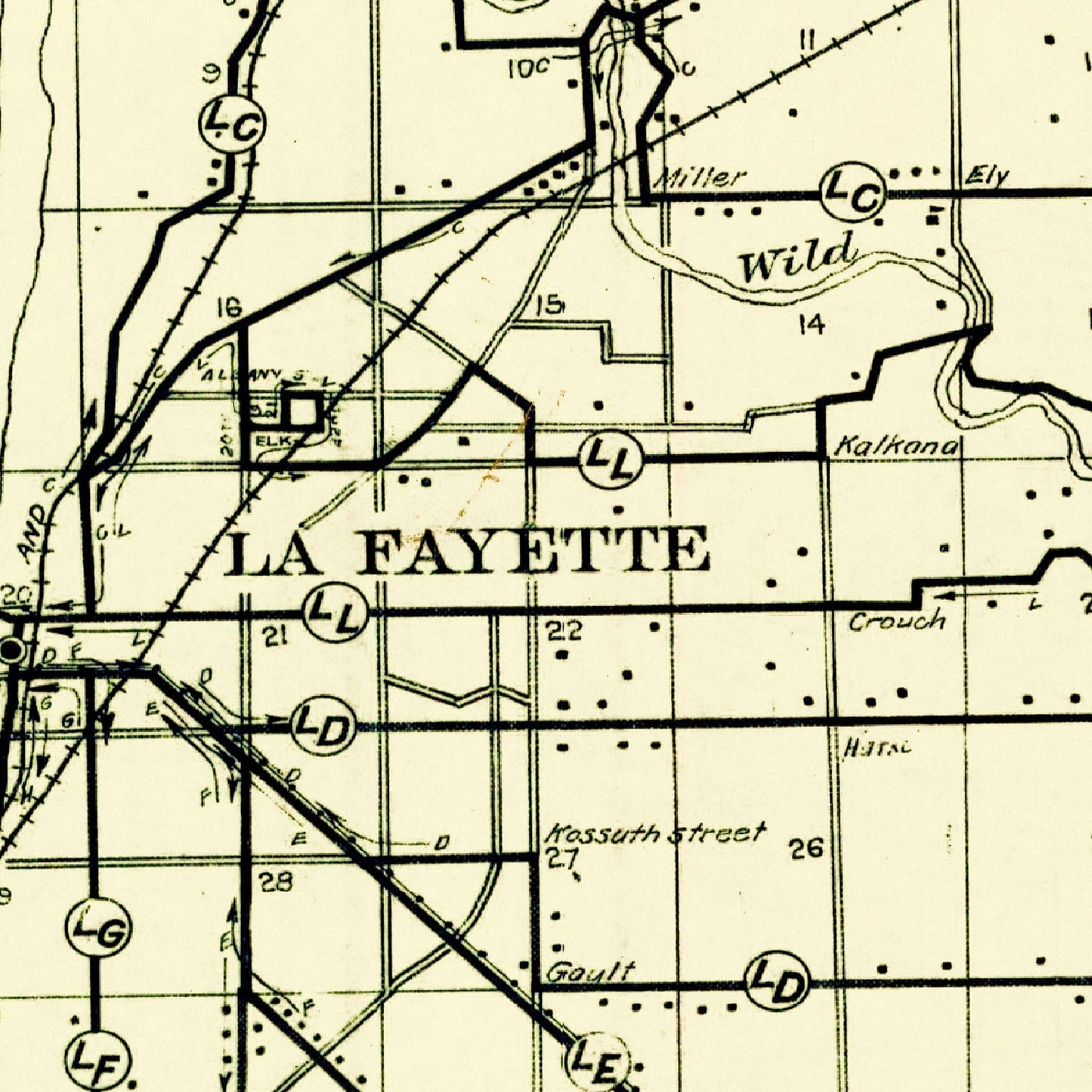 Vintage Map of Tippecanoe County, Indiana 1911