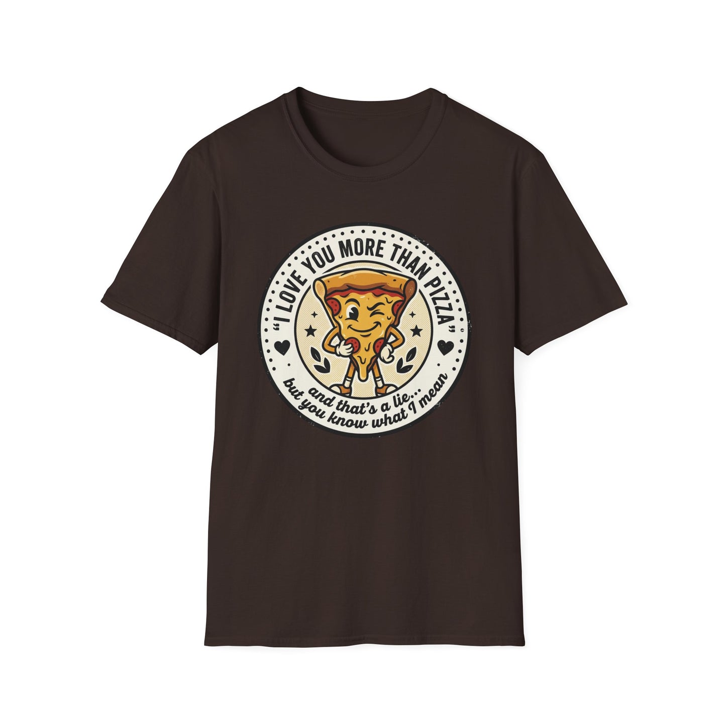 Pizza Love T-Shirt — "I Love You More Than Pizza" Cute Cartoon Slice Tee