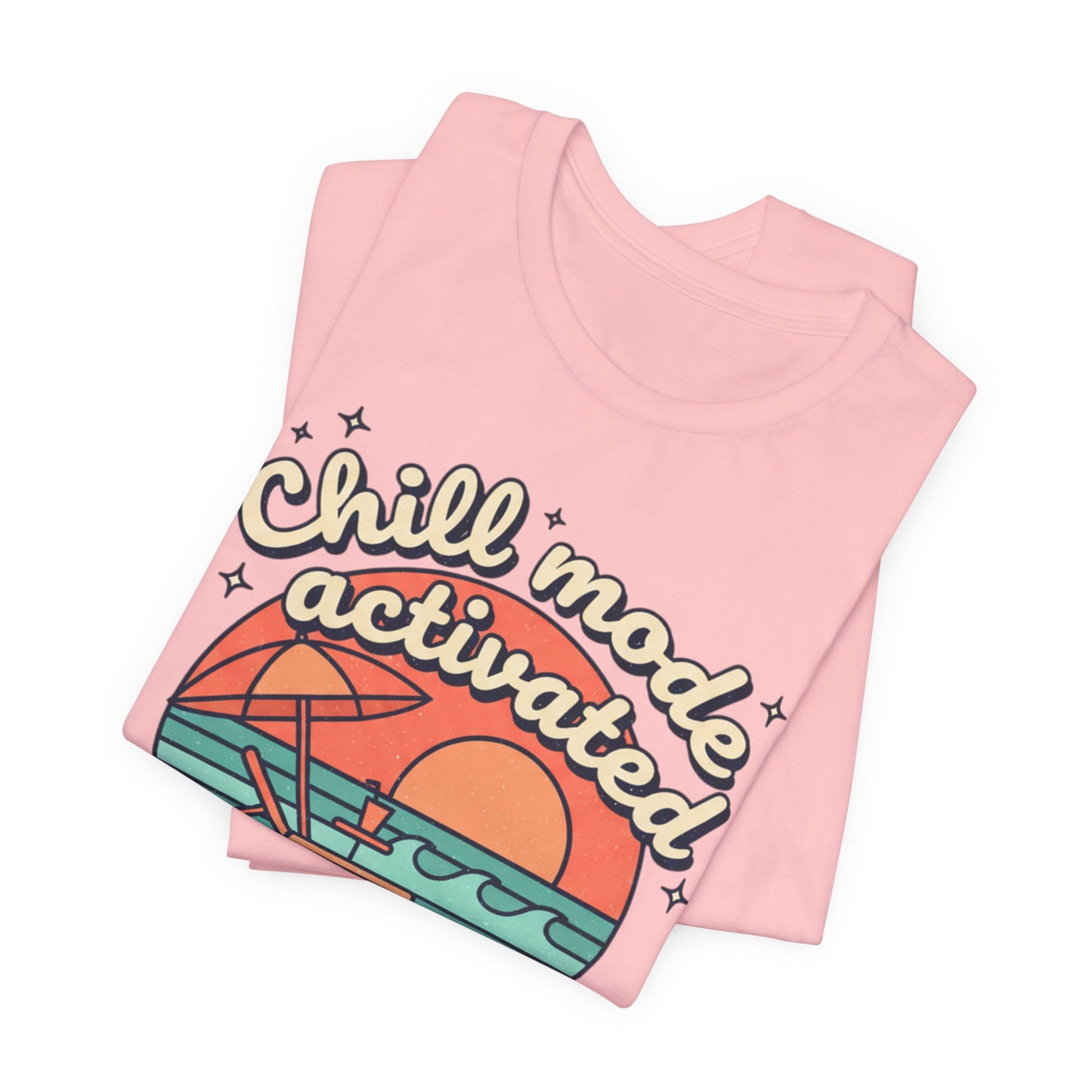 Chill Mode Activated tee | Beach sunset lounge