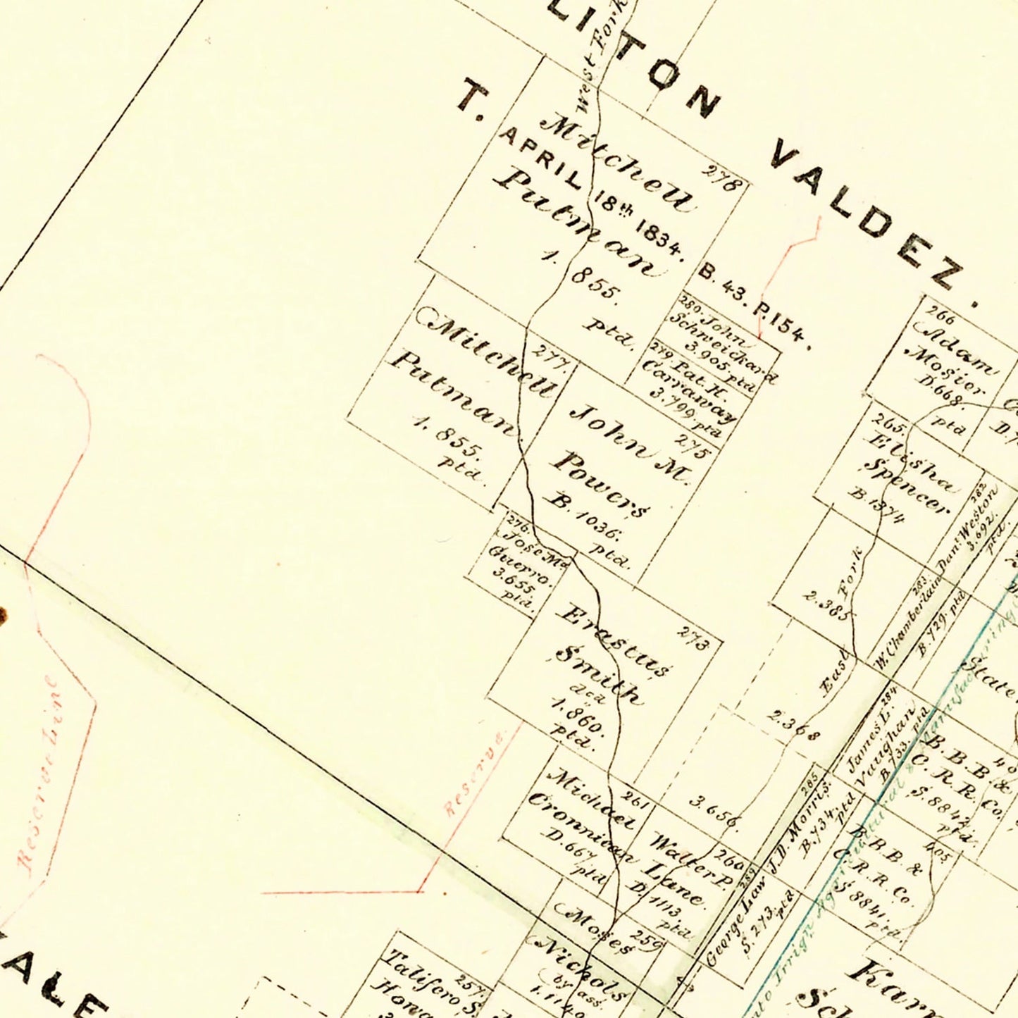 Vintage Map of Kinney County, Texas 1876