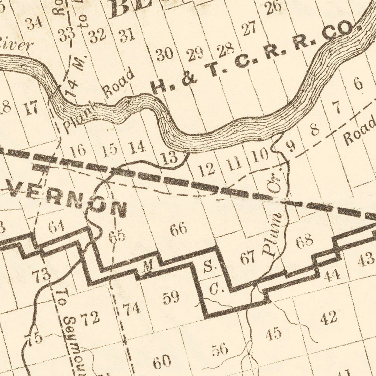 Vintage Map of Wilbarger County, Texas 1887