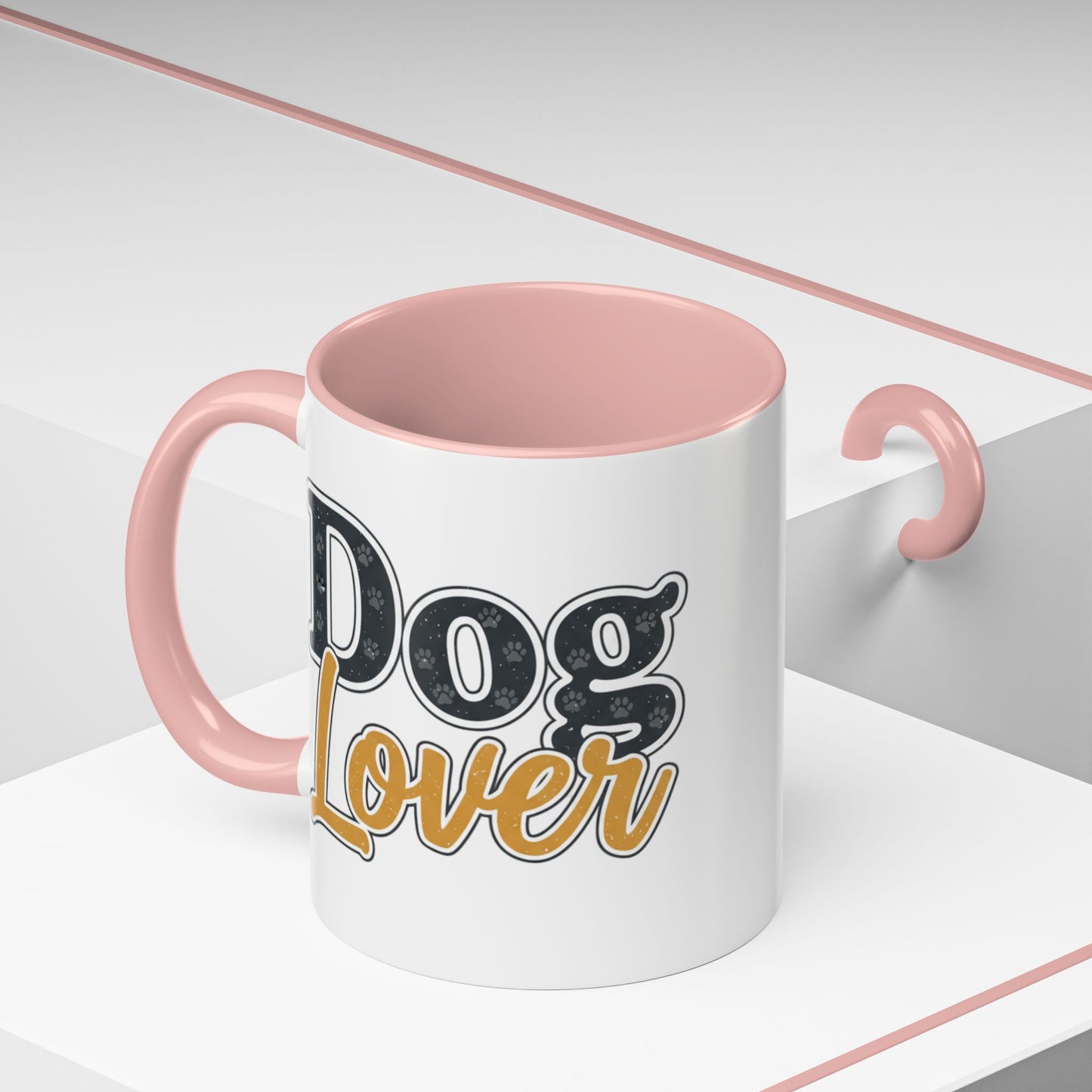Dog Lover Accent Coffee Mug — 'Dog Lover' 11/15oz Ceramic Mug
