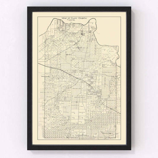 Vintage Map of Clay County, Texas 1882