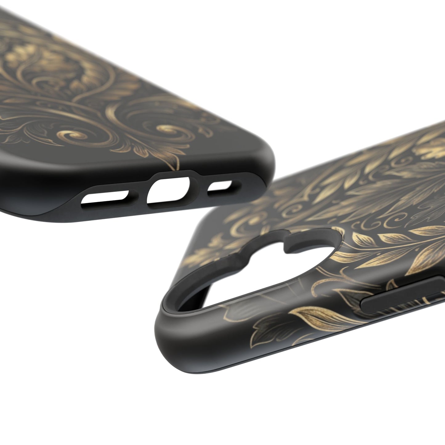 Baroque Gold Leaf Phone Case — Impact-Resistant Protective Cover