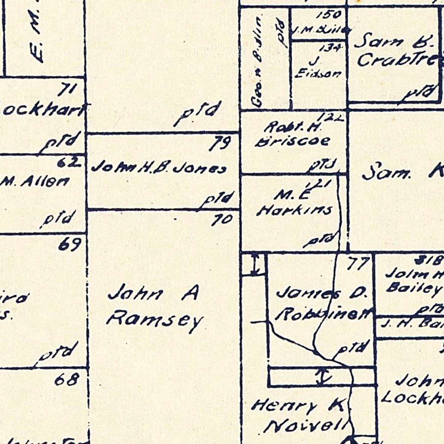 Vintage Map of Rockwall County, Texas 1890