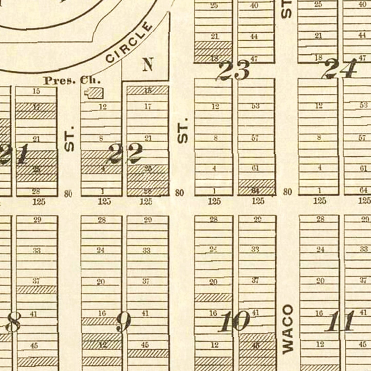 Vintage Map of New Birmingham, Texas 1891
