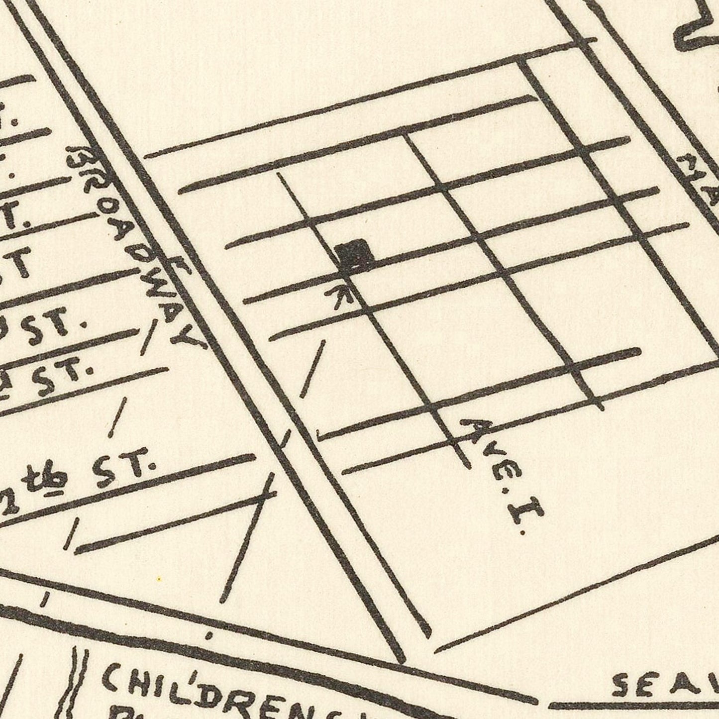 Vintage Map of Galveston, Texas 1922